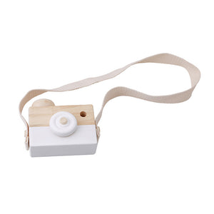 Cute Wooden Toy Camera Baby Kids Hanging Camera Photography Prop Decoration Children Educational Toy Birthday Christmas Gifts - giftsboxes