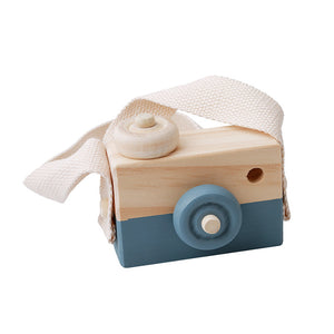 Cute Wooden Toy Camera Baby Kids Hanging Camera Photography Prop Decoration Children Educational Toy Birthday Christmas Gifts - giftsboxes
